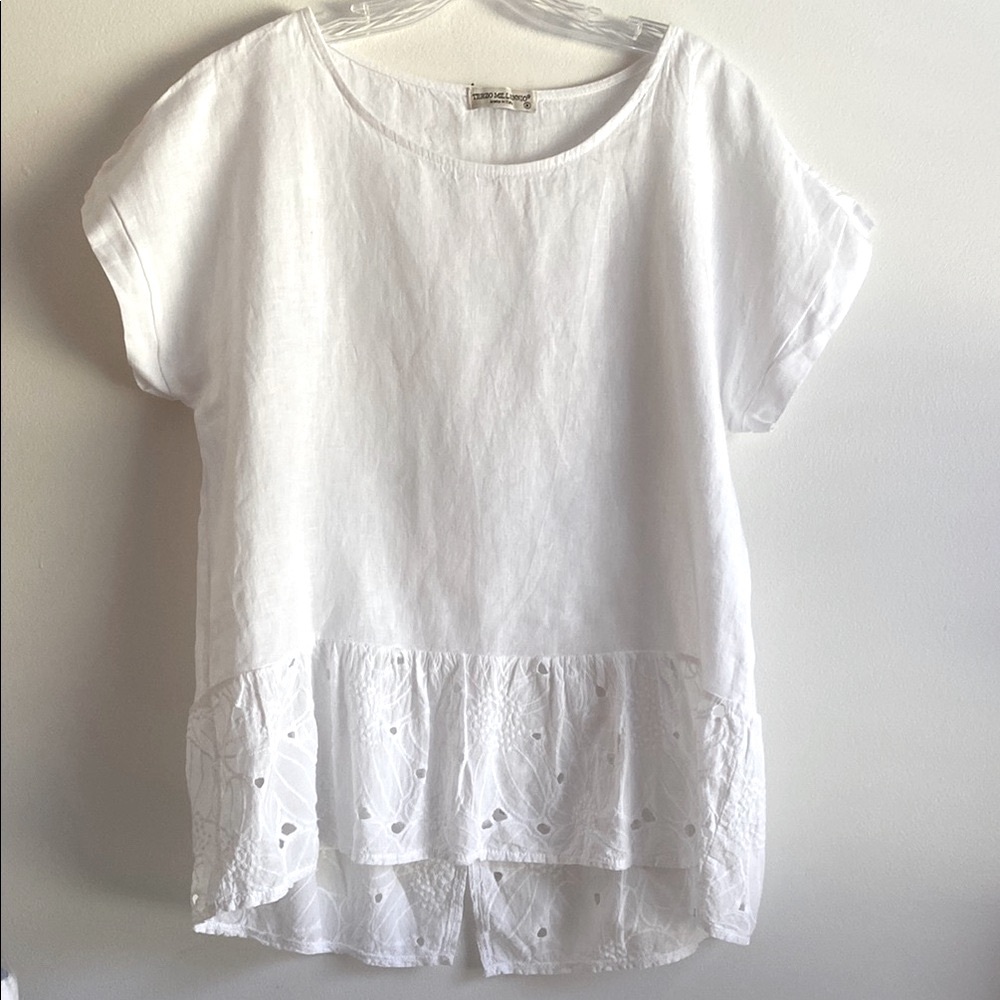 Terzo Millennio Linen Loose Fit Top Blouse M Made in Italy